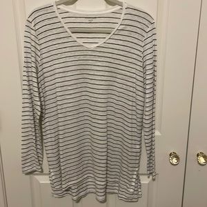 Eileen Fisher striped organic linen tunic